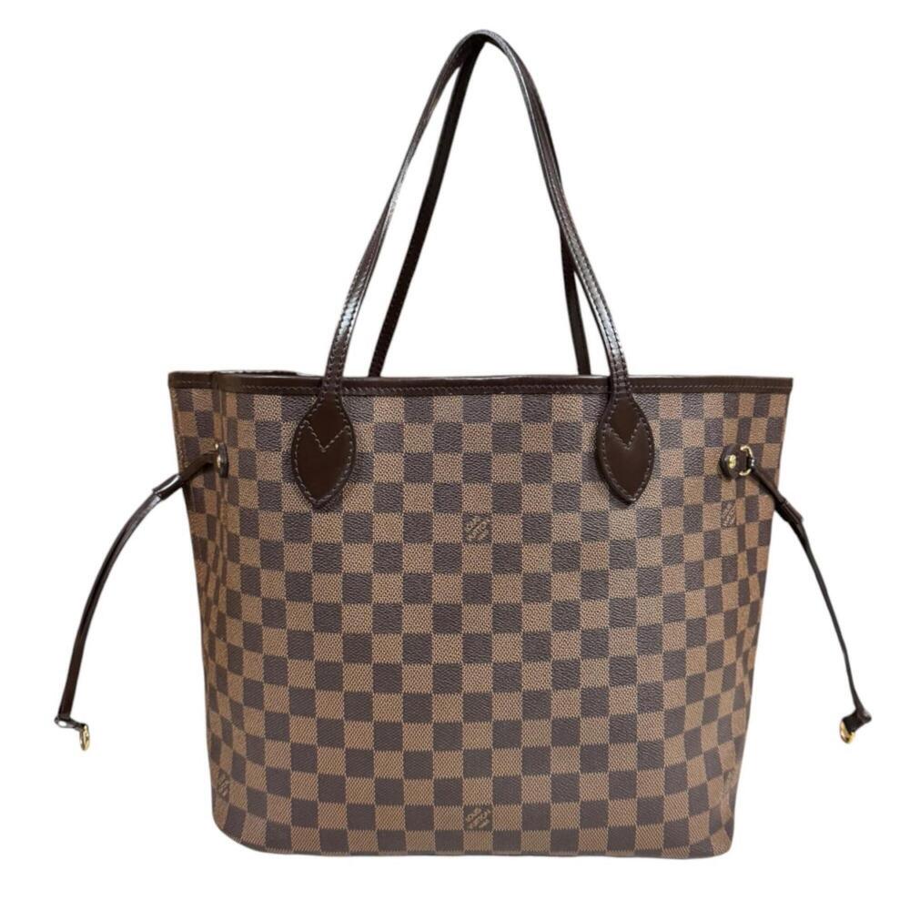 Louis Vuitton Neverfull MM Damier Tote Bag, Canvas N51105 Brown, Women's LOUI...